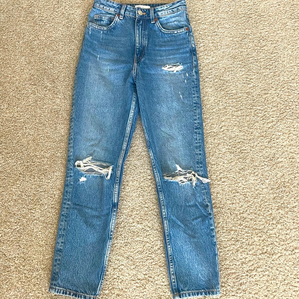 Blue Zara Mom Jeans